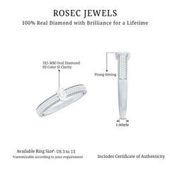 Oval Cut Diamond Classic Engagement Ring