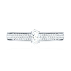 Oval Cut Diamond Classic Engagement Ring