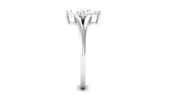 Oval Cut Moissanite Solitaire Engagement Ring in Split Shank
