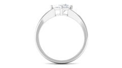 Oval Cut Moissanite Solitaire Engagement Ring in Split Shank