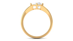 Oval Cut Moissanite Solitaire Engagement Ring in Split Shank