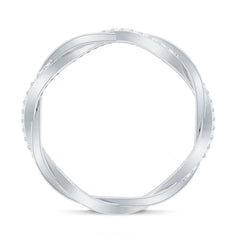 Certified Moissanite Infinity Eternity Band Ring