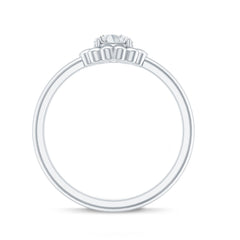 Brilliant Cut Moissanite Flower Promise Ring with Certificate
