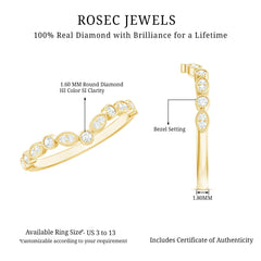 Natural Diamond Curved Wedding Enhancer Ring