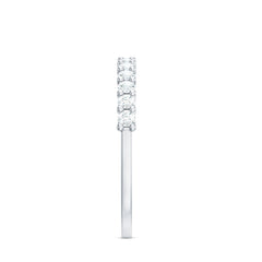 Moissanite Half Eternity Ring in Shared Prong Setting