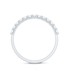 Moissanite Half Eternity Ring in Shared Prong Setting