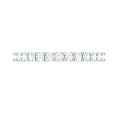 Moissanite Half Eternity Ring in Shared Prong Setting