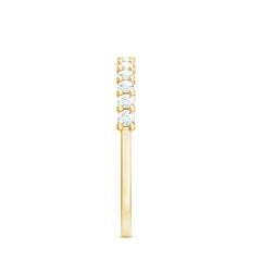 Moissanite Half Eternity Ring in Shared Prong Setting