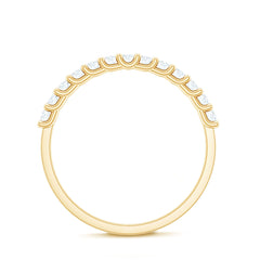 Moissanite Half Eternity Ring in Shared Prong Setting