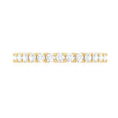 Moissanite Half Eternity Ring in Shared Prong Setting