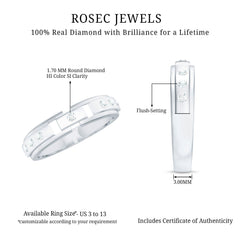 Natural Diamond Wedding Band for Men