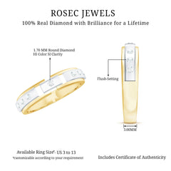 Natural Diamond Wedding Band for Men