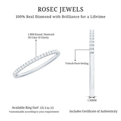 Certified Natural Diamond Stackable Wedding Ring