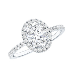 Certified Moissanite 6X8 MM Oval Engagement Ring For Her