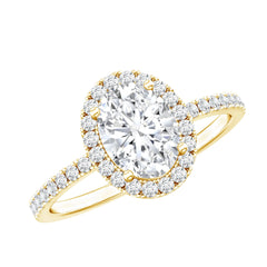 Certified Moissanite 6X8 MM Oval Engagement Ring For Her
