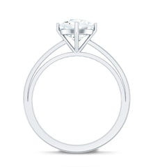 Teardrop Engagement Ring With Certified Moissanite