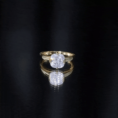 3 Carat Cushion Cut Moissanite Solitaire Engagement Ring with Certificate