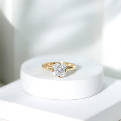 3 Carat Cushion Cut Moissanite Solitaire Engagement Ring with Certificate