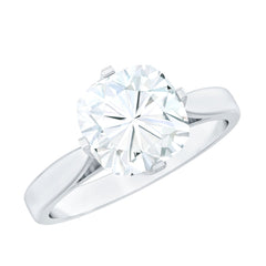 3 CT Cushion Moissanite Solitaire Engagement Ring