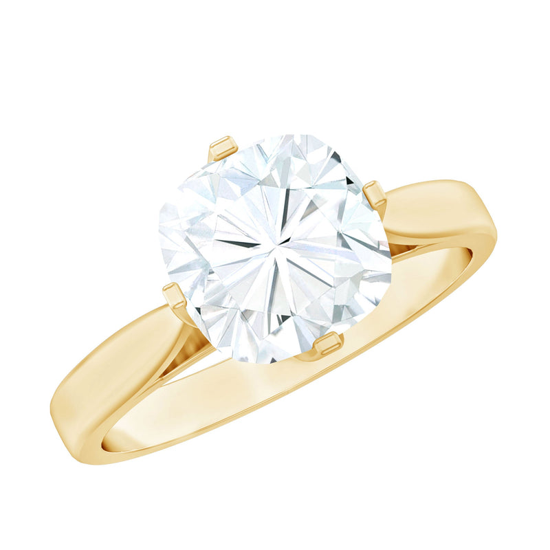 3 CT Cushion Moissanite Solitaire Engagement Ring