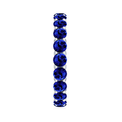 Certified Lab Grown Blue Sapphire Eternity Ring