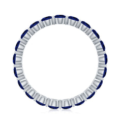 Certified Lab Grown Blue Sapphire Eternity Ring