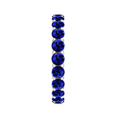 Certified Lab Grown Blue Sapphire Eternity Ring