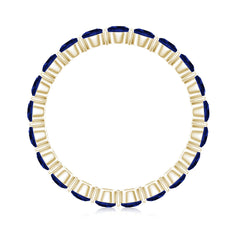 Certified Lab Grown Blue Sapphire Eternity Ring