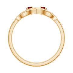 Lab Created Ruby Infinity Promise Ring