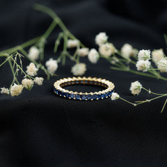 Princess Cut Certified Lab Created Blue Sapphire Full Eternity Ring