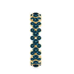 London Blue Topaz Cluster Eternity Band Ring
