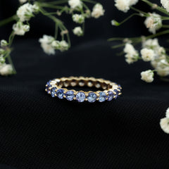 Real Tanzanite Full Eternity Ring for Women