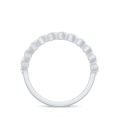 Natural Baguette Ruby Half Eternity Band with Diamond