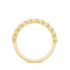 Natural Baguette Ruby Half Eternity Band with Diamond