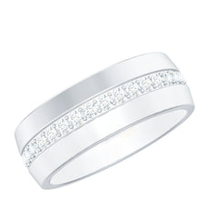 Certified Diamond Wide Wedding Band Ring