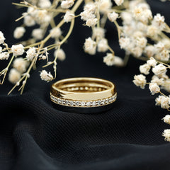 Certified Diamond Wide Wedding Band Ring