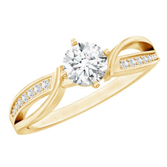 Certified Moissanite Infinity Engagement Ring for Women