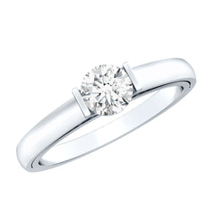 Bar Set Moissanite Solitaire Promise Ring