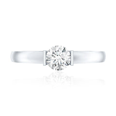 Bar Set Moissanite Solitaire Promise Ring