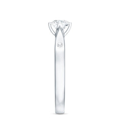 Floral Set Moissanite Solitaire Promise Ring for Her