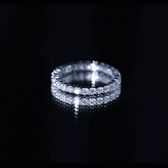 Prong Set Moissanite Eternity Wedding Band Ring for Women