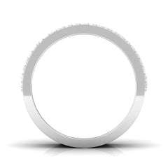 Designer Round and Baguette Cut Zircon Wedding Band