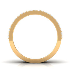 Designer Round and Baguette Cut Zircon Wedding Band