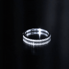 Certified Moissanite Simple Half Eternity Ring
