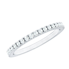 Certified Moissanite Simple Half Eternity Ring