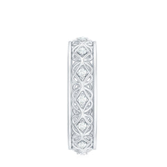 Moissanite Celtic Knot Wedding Band Ring