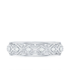 Moissanite Celtic Knot Wedding Band Ring