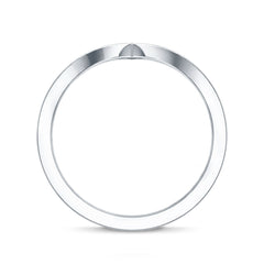 Certified Moissanite Chevron Enhancer Ring