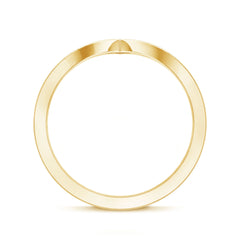 Certified Moissanite Chevron Enhancer Ring