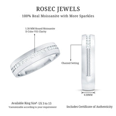 Brilliant Cut Moissanite Wedding Band